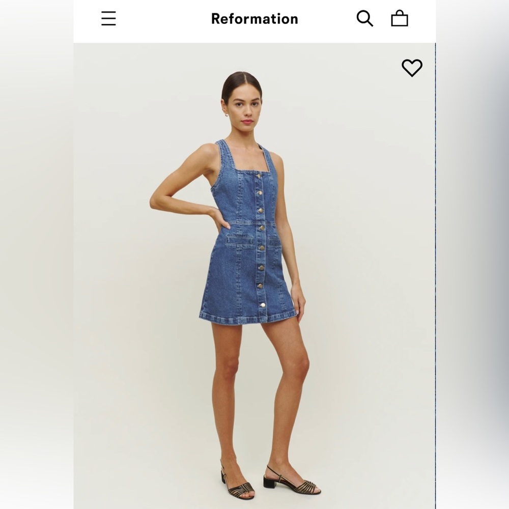 Reformation Dionne Denim Mini Dress